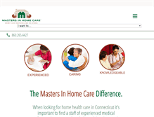 Tablet Screenshot of mastersinhomecare.com